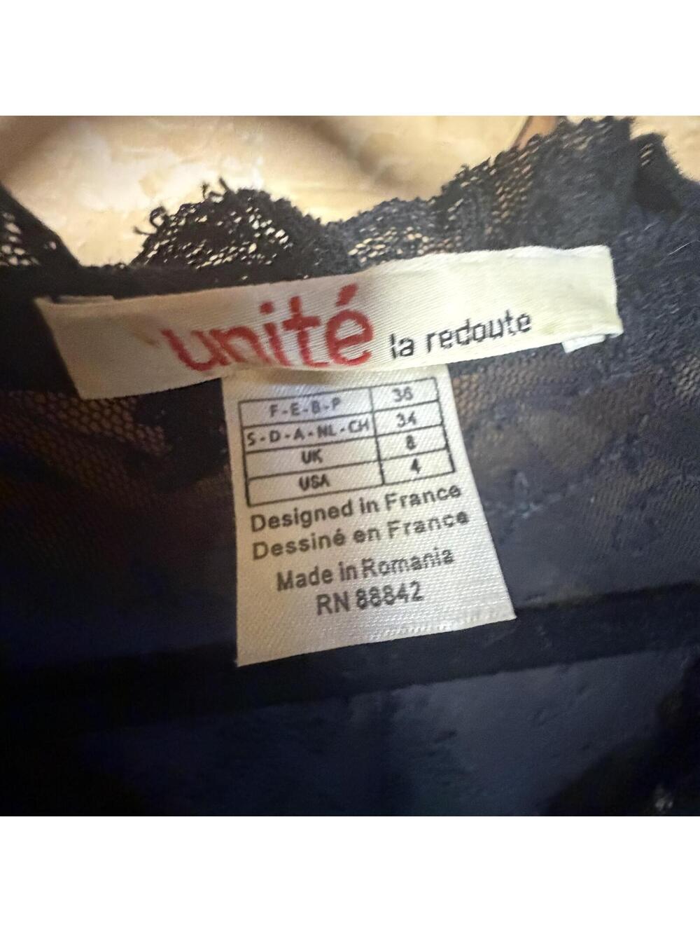 Unité la redoute Black Lace Dress size 4 - Picture 4 of 7